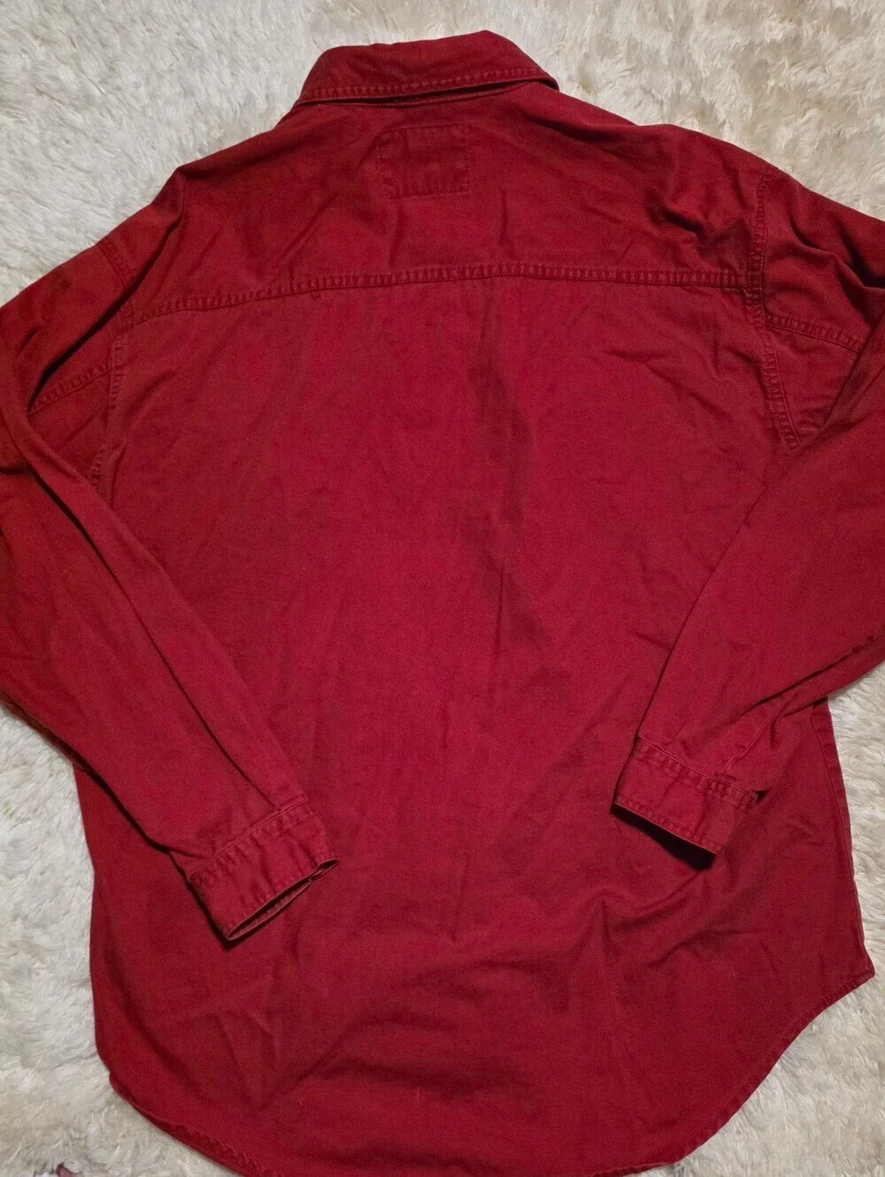 Vintage Levi's Men's Red Tab Casual Western Work Button-Down Red Shirt Sz. Large